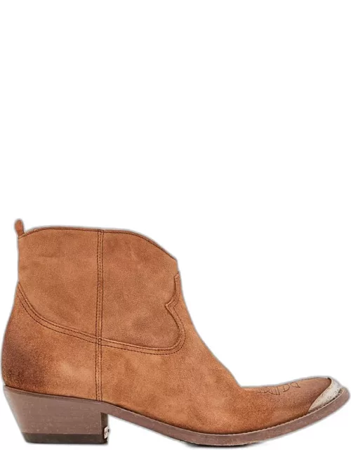 Golden Goose Leather Ankle Boots Brown