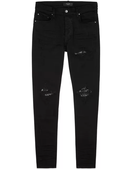 Amiri MX1 Distressed Skinny Jeans - Black - 36 (W36 / XL)