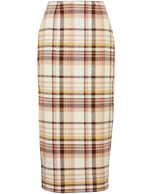 Zimmermann Matchmaker Checked Linen-blend Skirt - Cream - 0 (UK 8 / S)