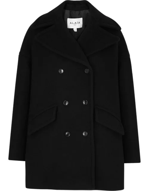 Alaïa Double-breasted Wool-blend pea Coat - Black - 38 (UK10 / S)