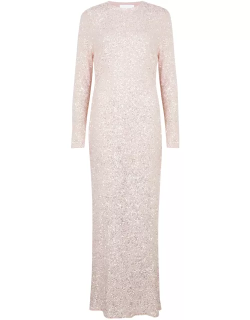 Ganni Sequin Maxi Dress - Light Pink - 34 (UK6 / XS)