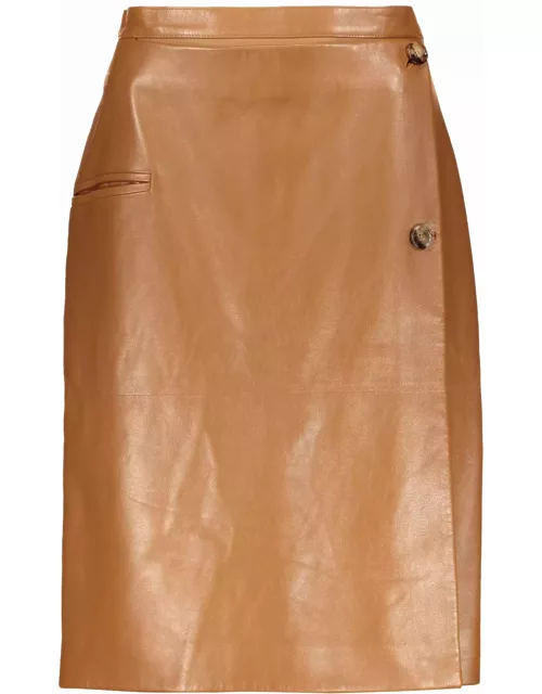 Burberry Leather Skirt