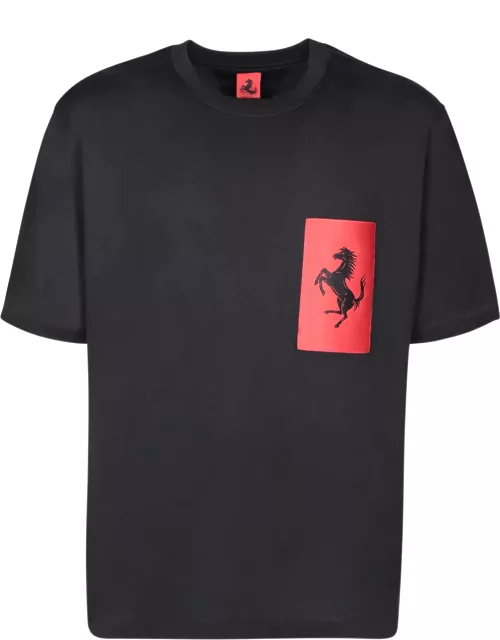 Ferrari Cavallino Rampante Chest Black T-shirt