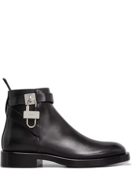 Men's Padlock Leather Ankle Boot