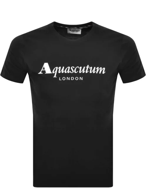 Aquascutum Logo T Shirt Black