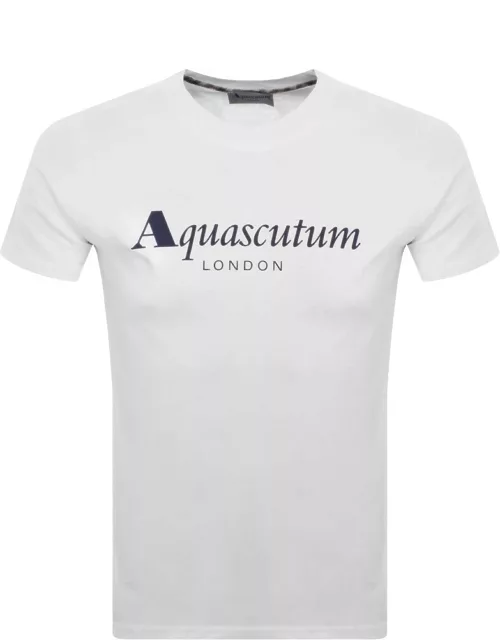 Aquascutum Logo T Shirt White