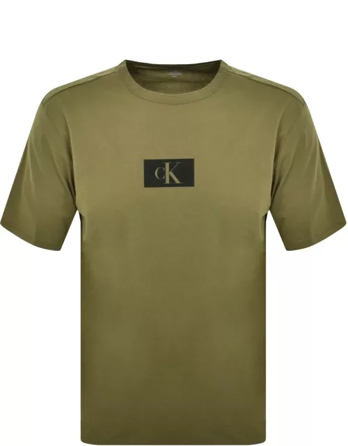 Calvin Klein Lounge Logo T Shirt Green