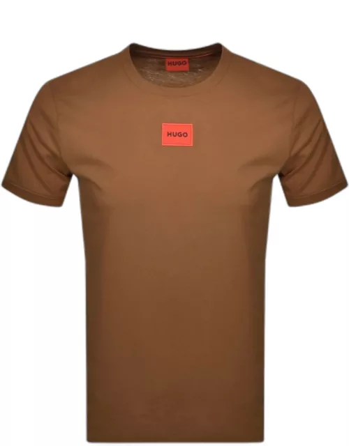 HUGO Diragolino212 T Shirt Brown