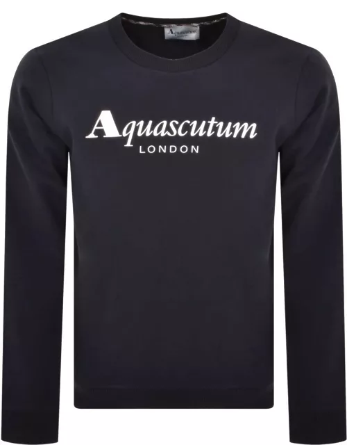 Aquascutum London Logo Sweatshirt Navy