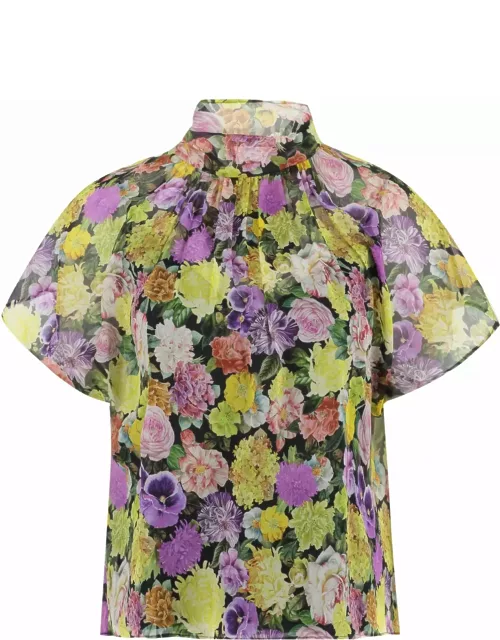 Max Mara Studio Floral Short Sleeves Shirt