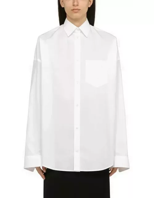 White cotton shirt with logo