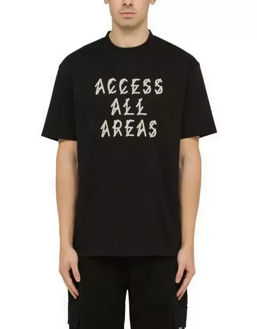 AAA print black crew-neck T-shirt