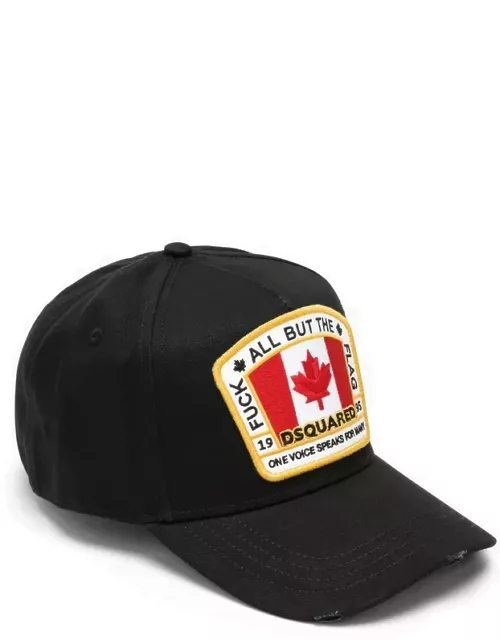 Black cap with visor