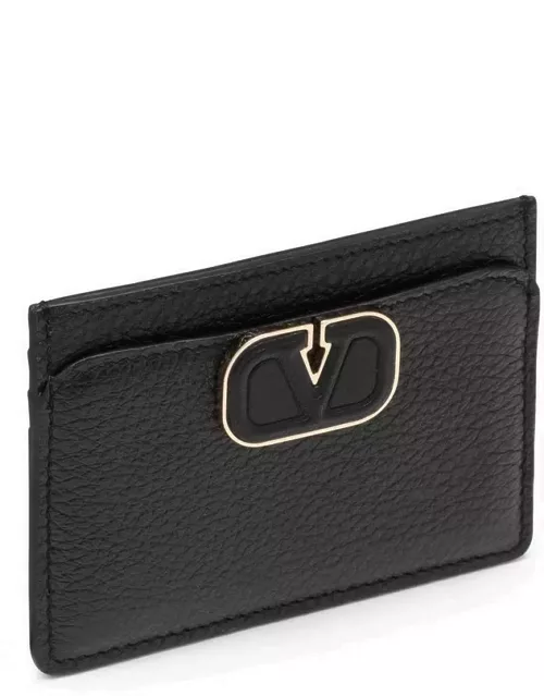 Vlogo black leather card holder