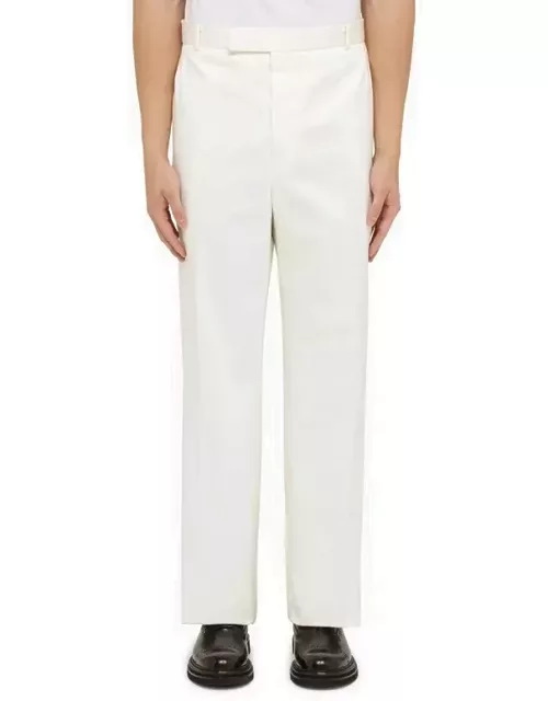 White straight cotton trouser