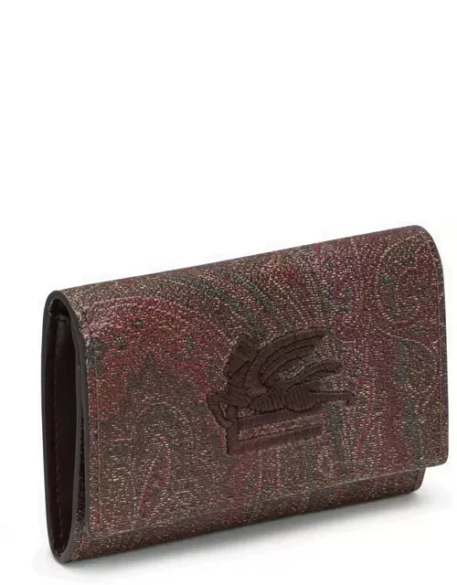 Paisley wallet in coated canva