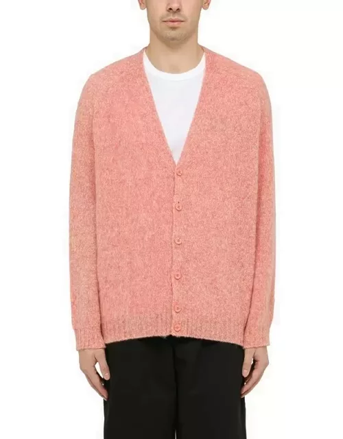Pink/yellow wool cardigan