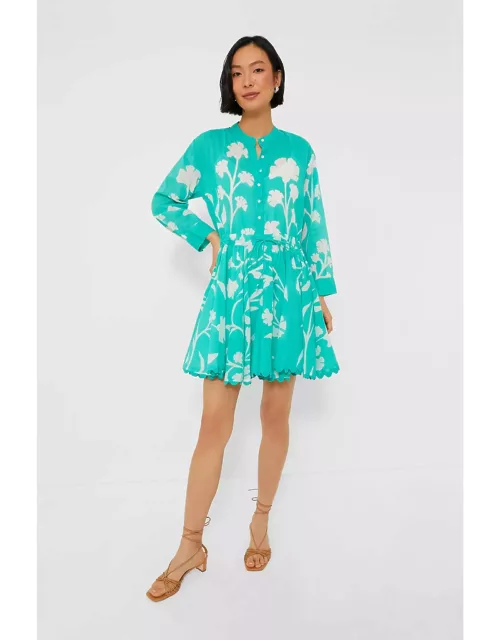 Jade Long Sleeve Beach Dress in Majorelle Print