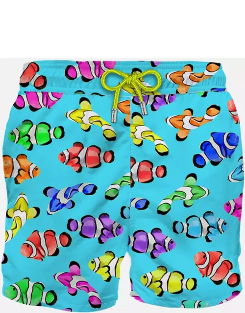 MC2 Saint Barth Man Classic Swim Shorts With Multicolor Clownfish Print
