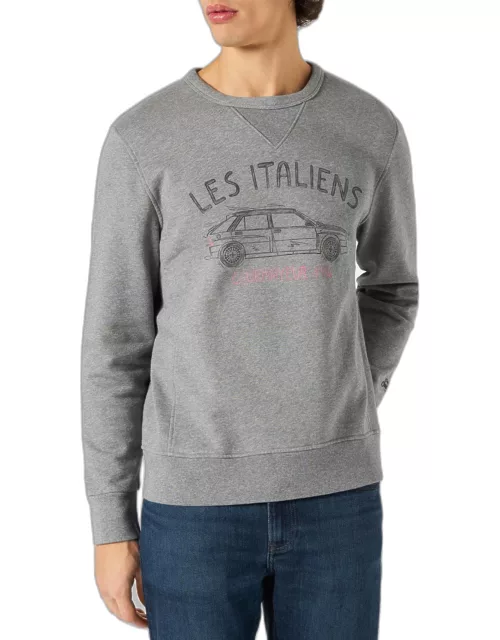 MC2 Saint Barth Cotton Sweatshirt With Les Italiens Print