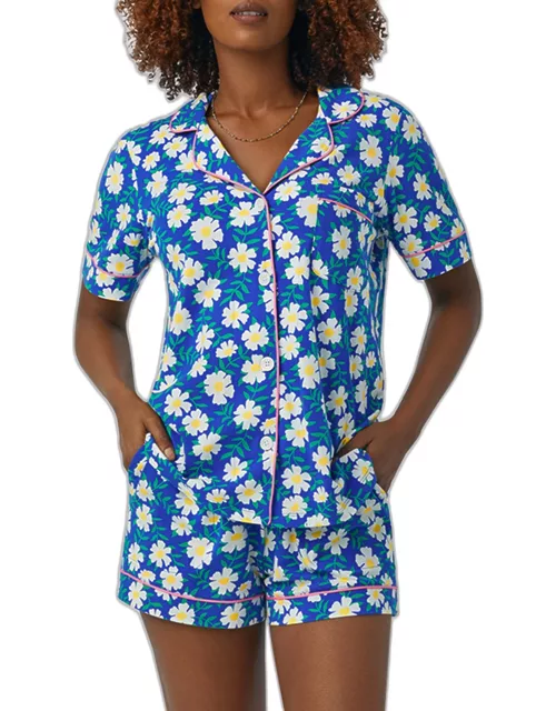 Floral-Print Shortie Pajama Set
