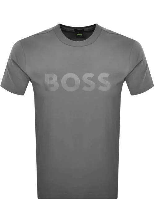 BOSS Mirror 1 T Shirt Grey