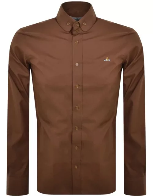 Vivienne Westwood Slim Long Sleeved Shirt Brown