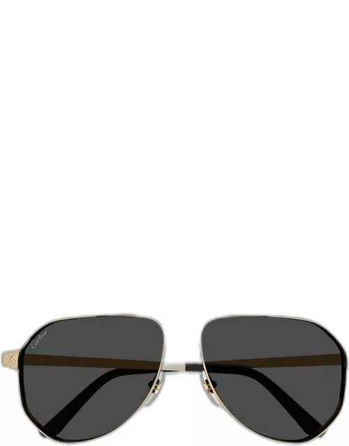 Men's CT0461SM Metal Aviator Sunglasse