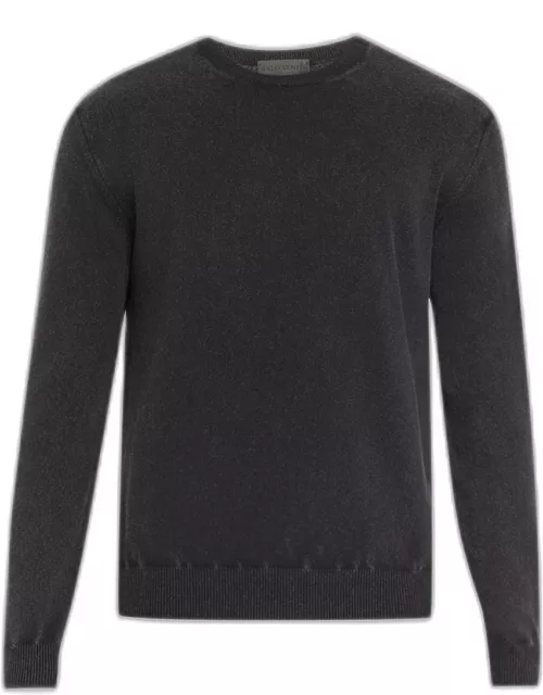 Men's Stonewashed Cashmere Crewneck Sweater