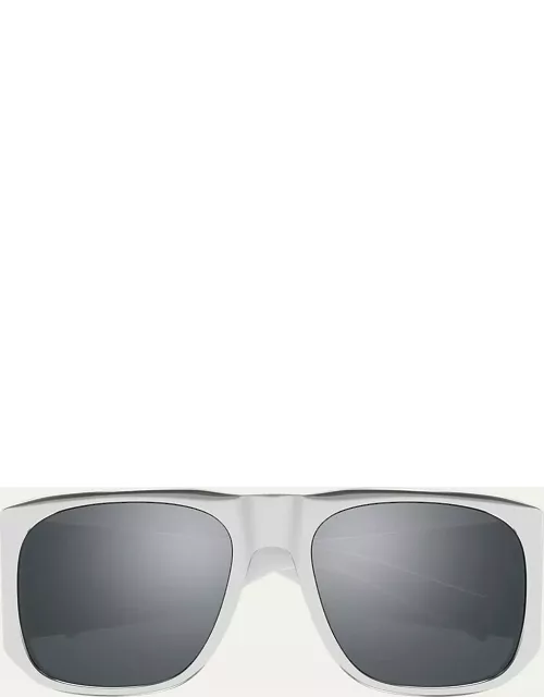 Men's SL 636 Thick Metal Rectangle Sunglasse