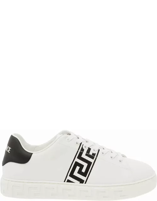 Versace new Greca White Low Top Sneakers With Logo Detail In Vegan Leather Man