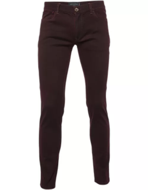 Dolce & Gabbana Burgundy Denim 14 Stretch Slim Fit Jeans M/Waist 33.5"