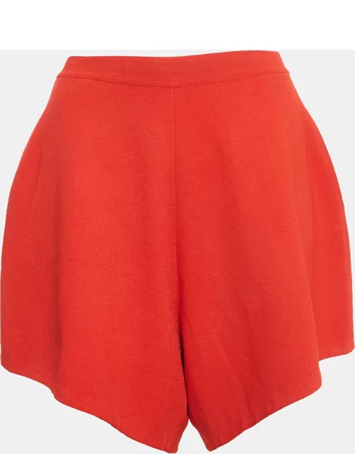 Stella McCartney Red Knit Elasticated High Waist Shorts