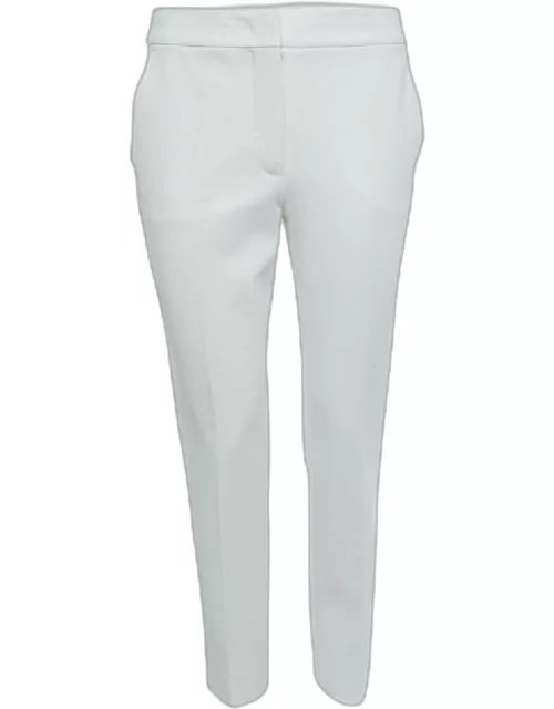 Max Mara White Jersey Knit Tapered Trousers