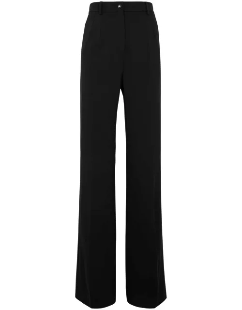 Dolce & Gabbana Wide-leg Stretch-jersey Trousers - Black - 44 (UK12 / M)