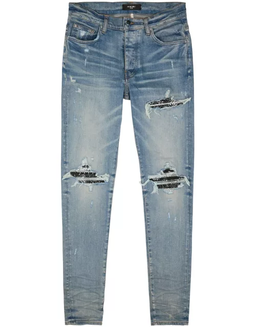 Amiri MX1 Distressed Skinny Jeans - Light Blue - 32 (W32 / M)