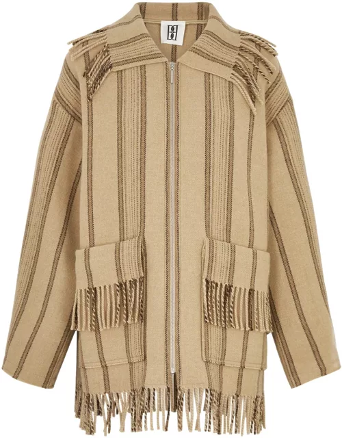 BY Malene Birger Bolou Striped Wool-blend Jacket - Beige - 36 (UK8 / S)