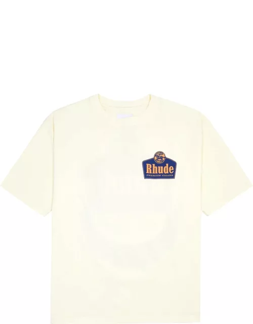 Rhude Grand Cru Printed Cotton T-shirt - White