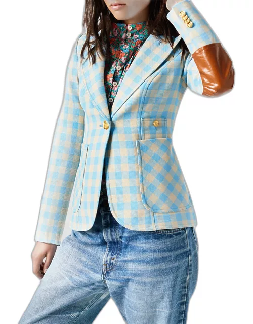 Patch Pocket Duchess Blazer with Leather Elbow Patche