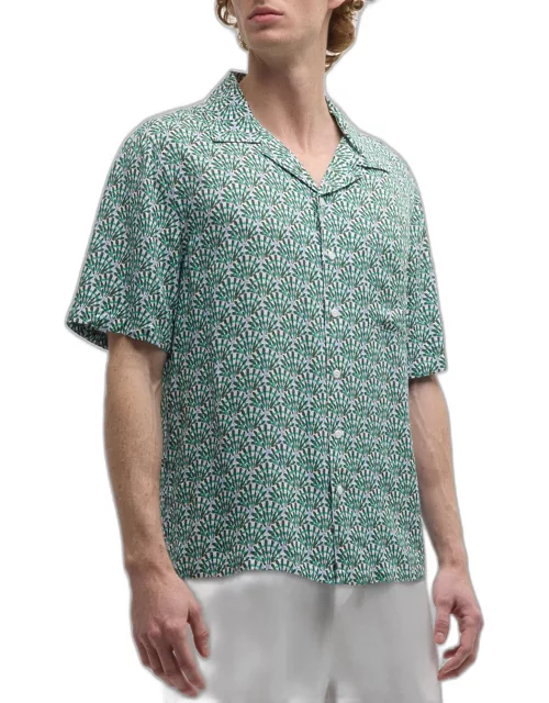 Men's Liberty Triton Printed Short-Sleeve Camp Shirt