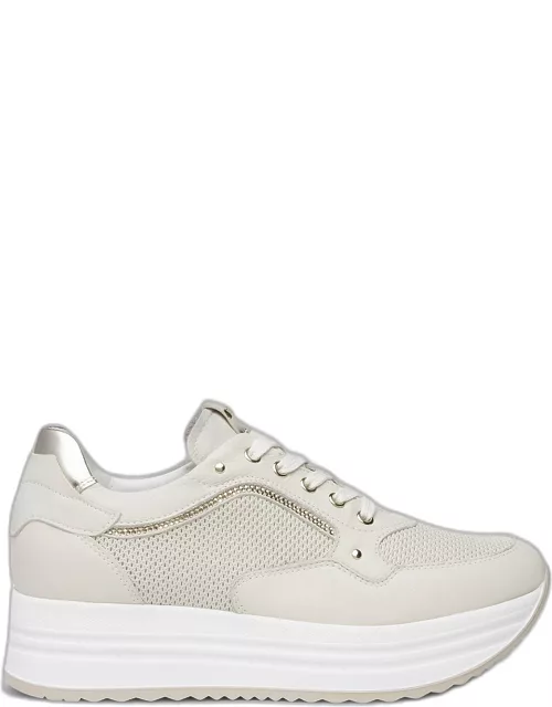 Perforated Leather Platform Sneaker