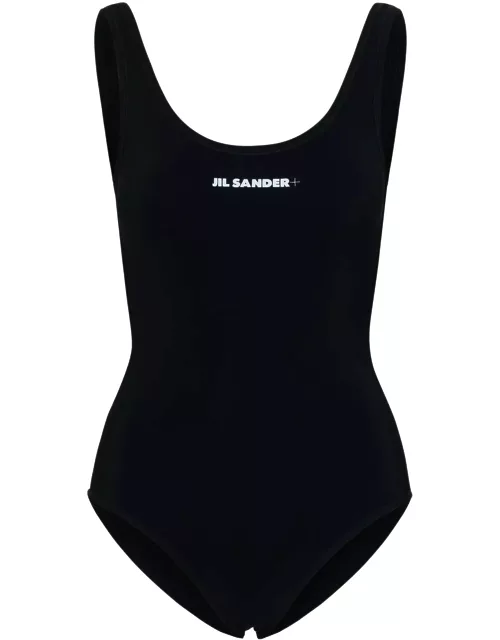 Jil Sander Black Swimsuit In Polyamide Blend