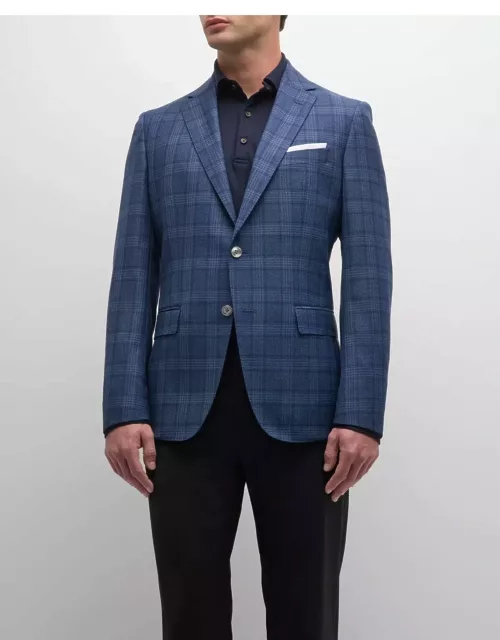 Men's Wool Check Two-Button Sport Coat