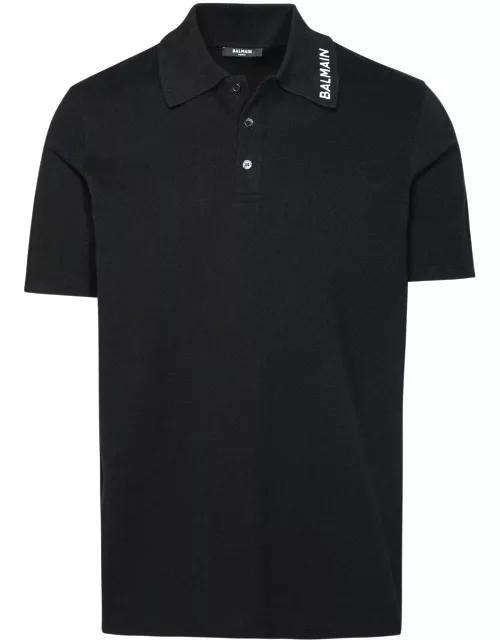 Balmain Logo Embroidered Short-sleeved Polo Shirt