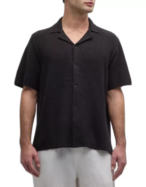 Men's Cotton Textured Camp Shirt
