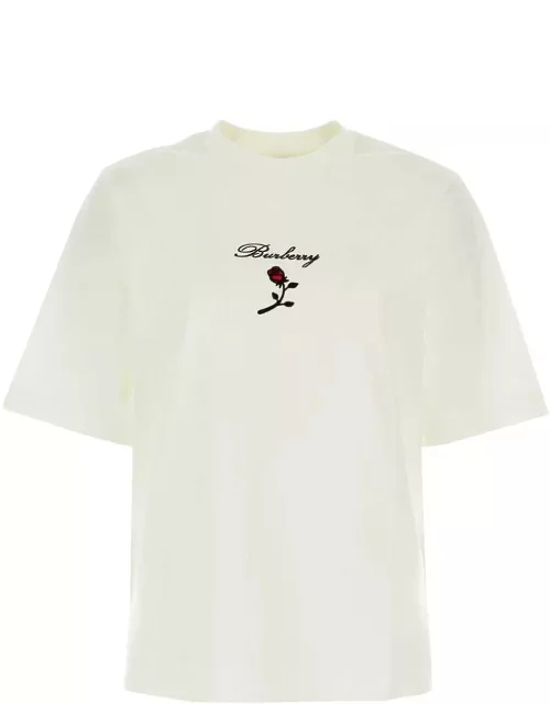 Burberry Logo Embroidered Crewneck T-shirt
