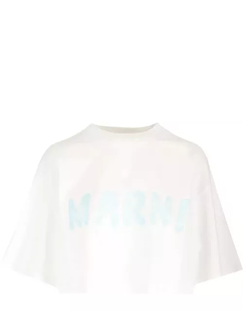 Marni Cropped Signature T-shirt
