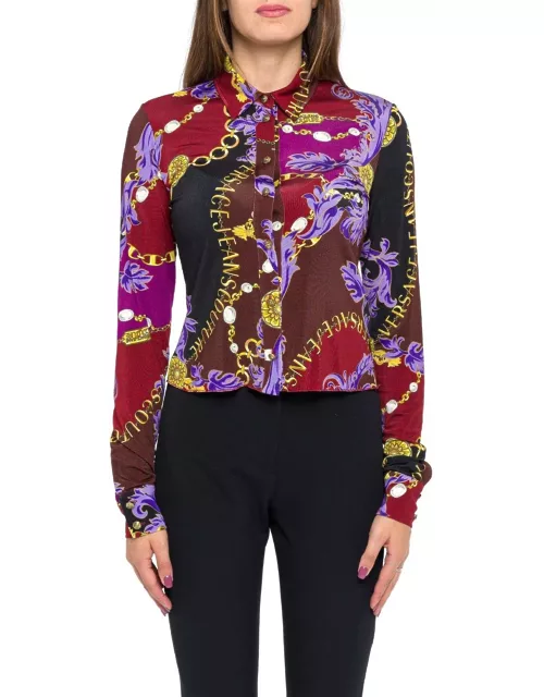 Versace Jeans Couture Chain Couture Print Long-sleeved Shirt