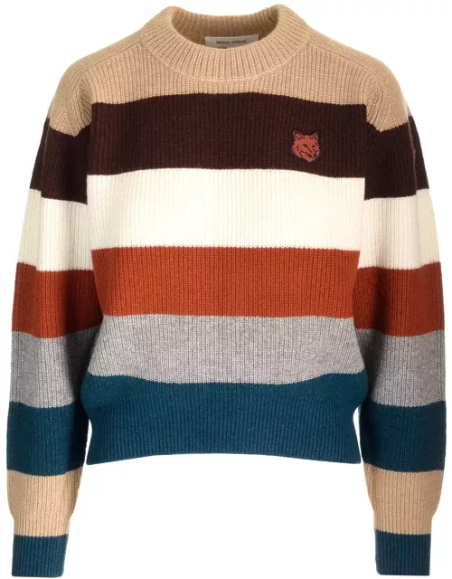 Maison Kitsuné Ribbed Wool Sweater