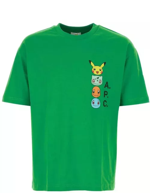 A.P.C. X Pokemon Logo Printed Crewneck T-shirt
